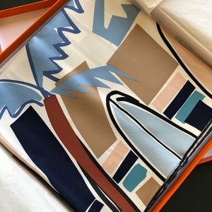 Authentic Hermès scarf Sea, Surf and Fun